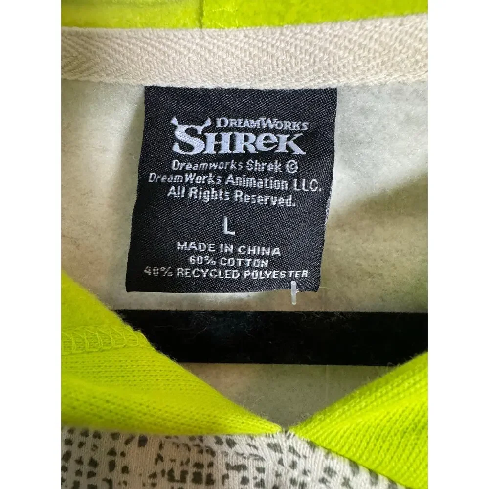 SHREK Pullover Hoodie NEW Long Sleeve Kangaroo Pocket Size L - Picture 7 of 9